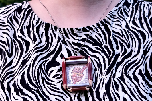 “Forest Seed”: Coniferous Cone in Silver and Brown
