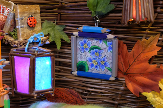 “Keeper of Stories”: Myosotis (Forget-Me-Not) in Silver, Blue and Green