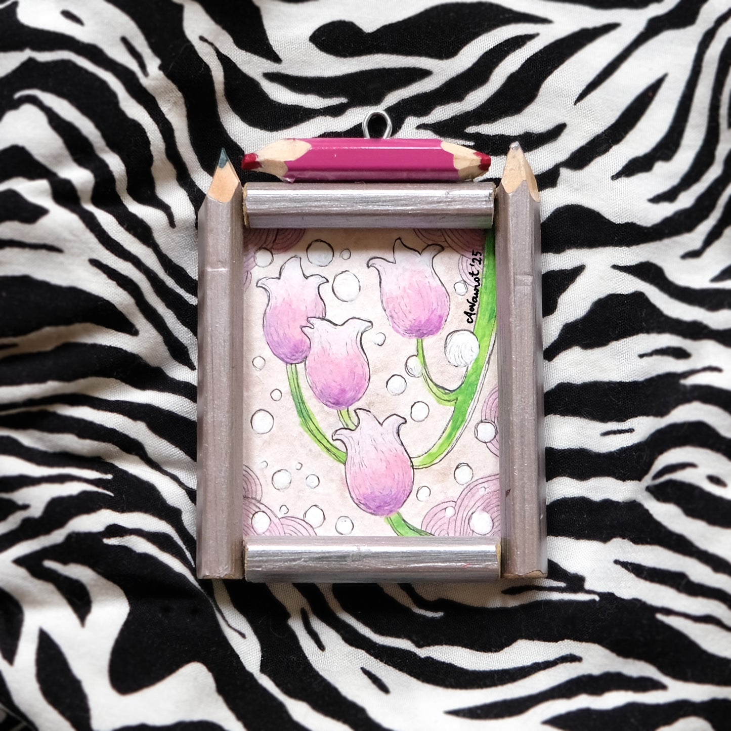 “Soft Heart”: Convallaria majalis 'Rosea' (Pink Lily of the Valley) in Silver