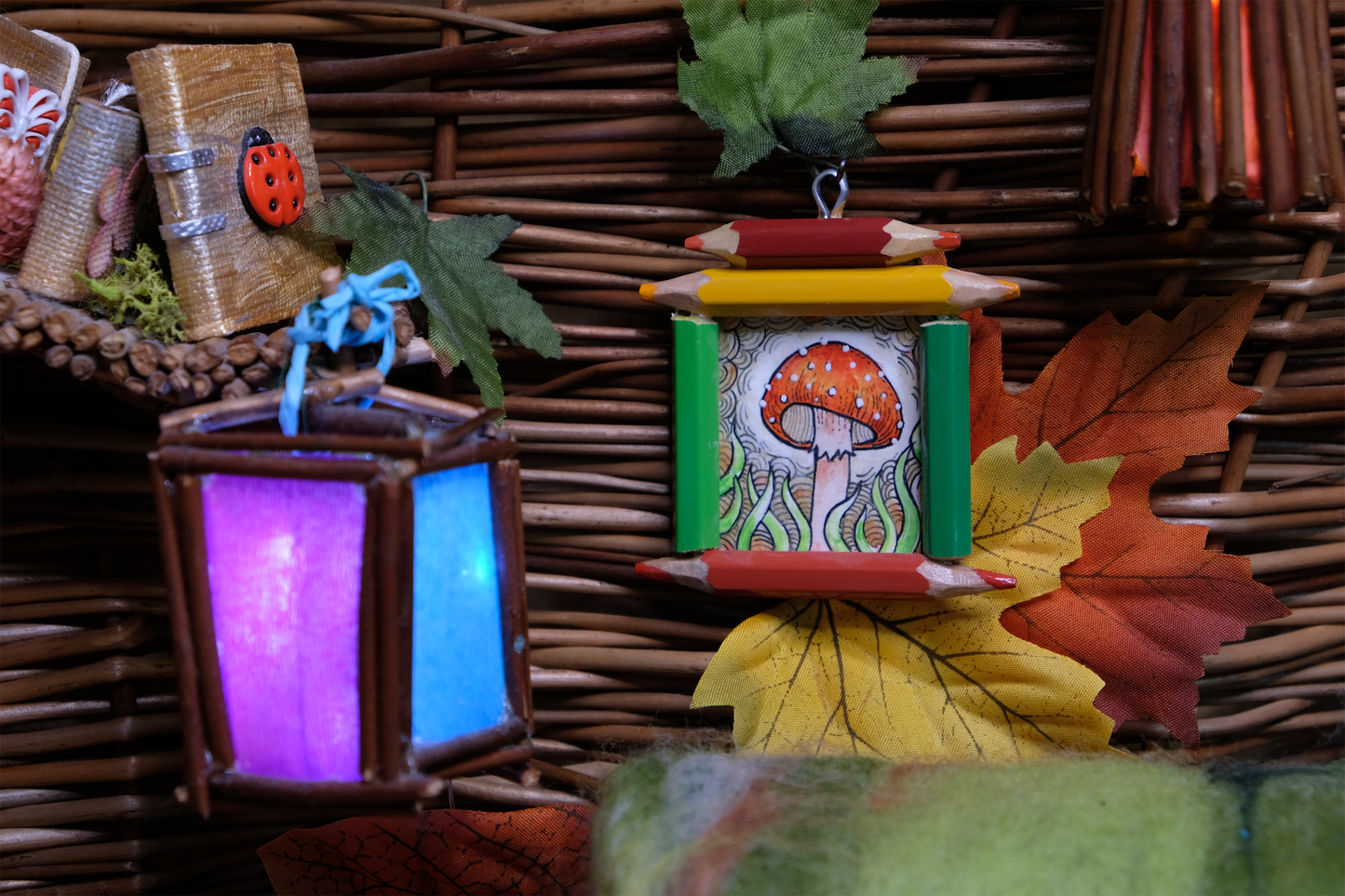 "Tiny Dreamwalker": Amanita muscaria (Fly Agaric) in Gold